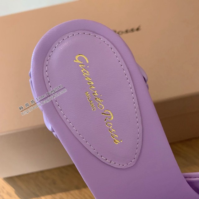 Gianvito Rossi專櫃款中跟拖鞋 定制羊皮女士拖鞋 dx3592